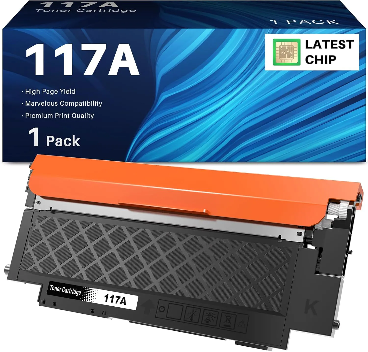 Bild von INK4U 117A Tonerkartusche für HP Drucker, schwarz, kompatibel mit Modellen 179fwg, 178nwg, 150nw und weiteren