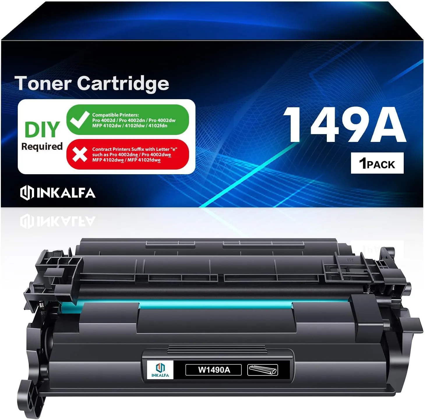 Bild von inkalfa 149A kompatible Tonerkartusche für HP W1490A und W1490X, schwarz, 1-Pack