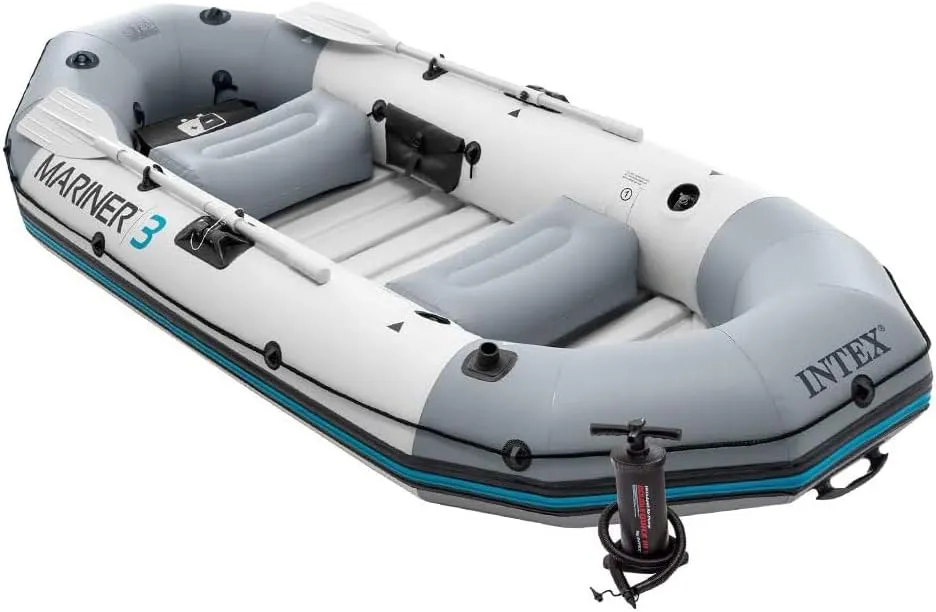 Bild von Intex Mariner 3 aufblasbares Boot für 3 Personen mit Aluminium Ruder und Pumpe