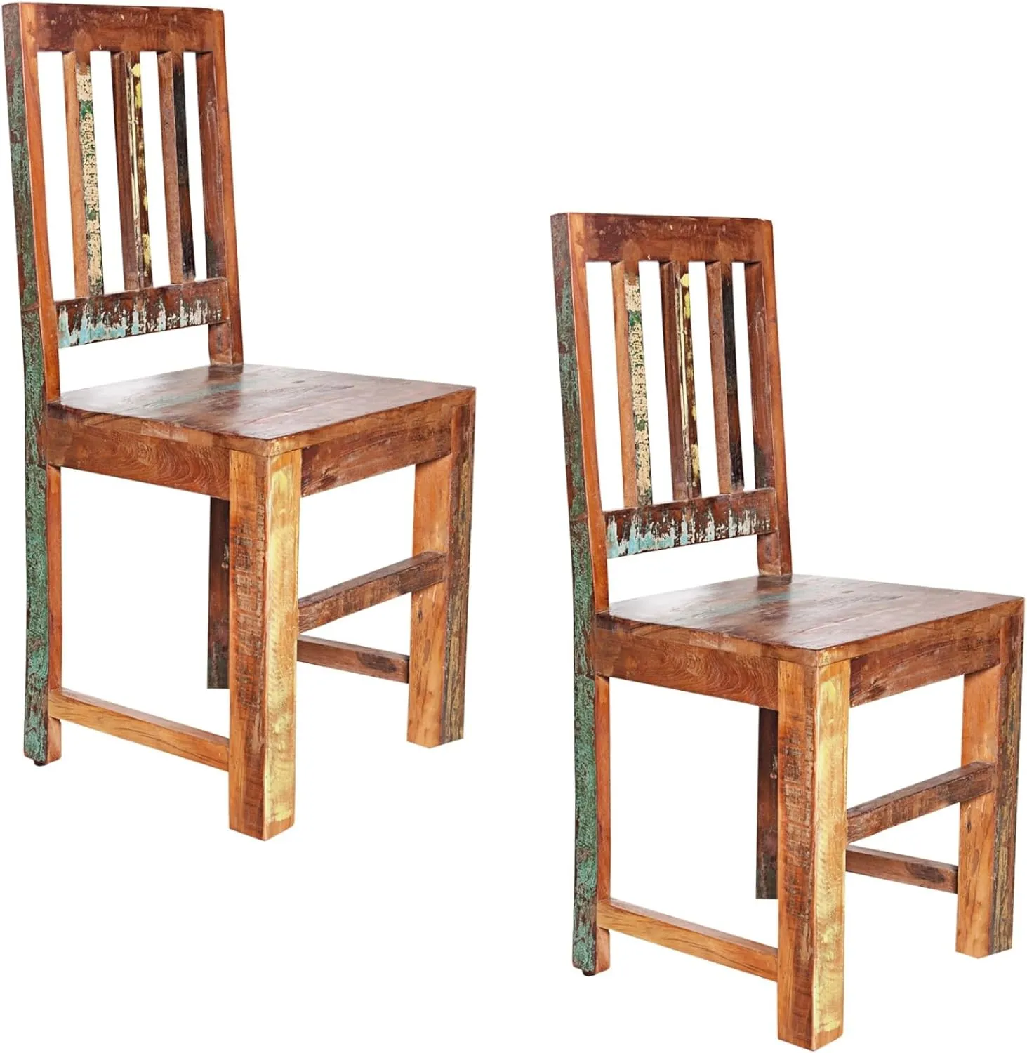 Bild von Invicta Interior 2er Set Jakarta Stühle aus massivem Holz von recycelten Fischerbooten