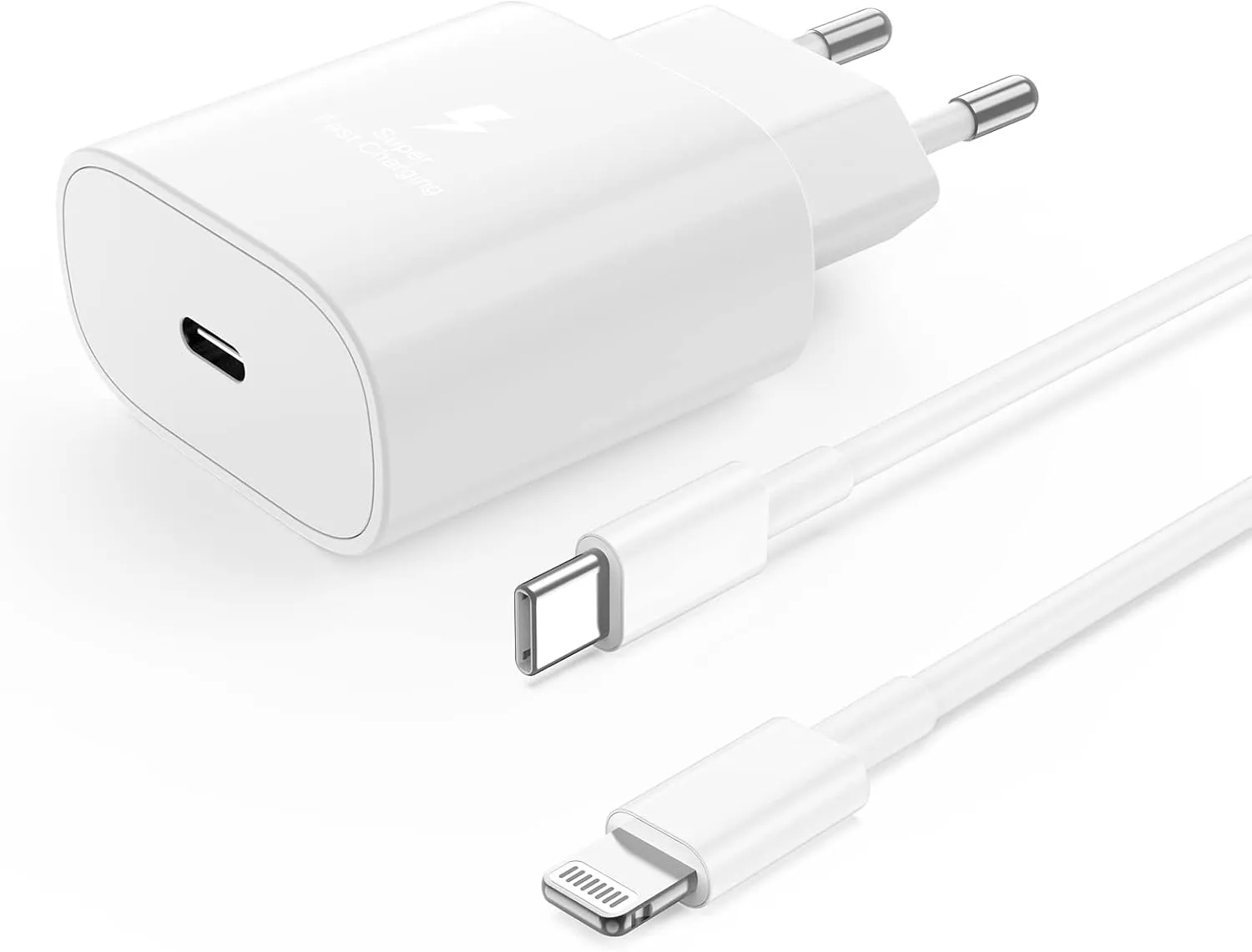 Bild von iPhone Schnellladegerät mit 2m Ladekabel für iPhone 14 bis SE