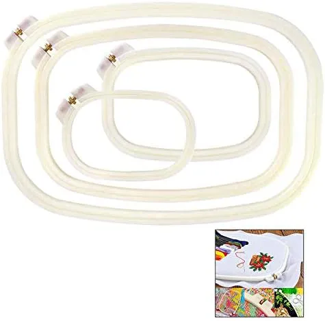 Bild von iPobie Stickrahmen Set mit 4 Stück in verschiedenen Größen für Kreuzstich und Stickerei