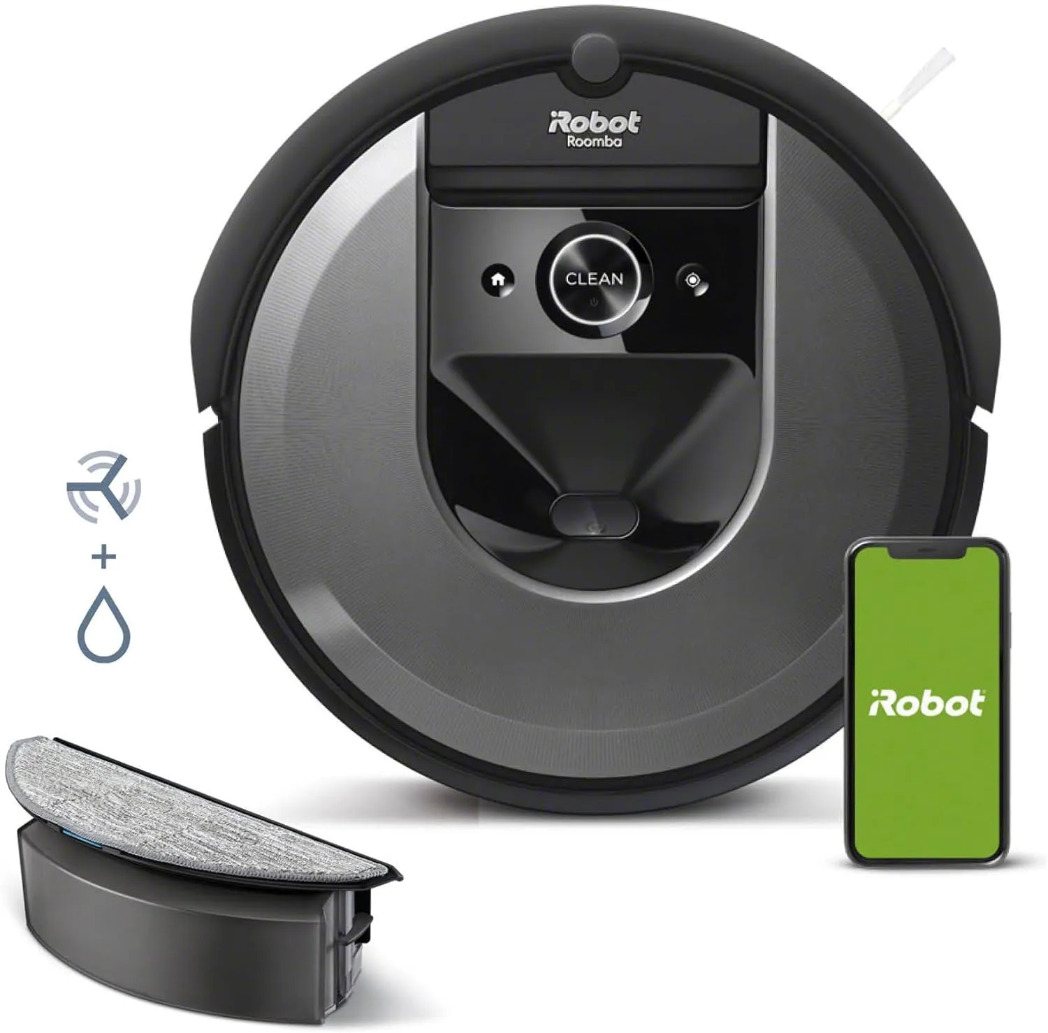 Bild von iRobot Roomba Combo i8176 Saug- und Wischroboter in Light Silver mit intelligentem Mapping und App-Steuerung