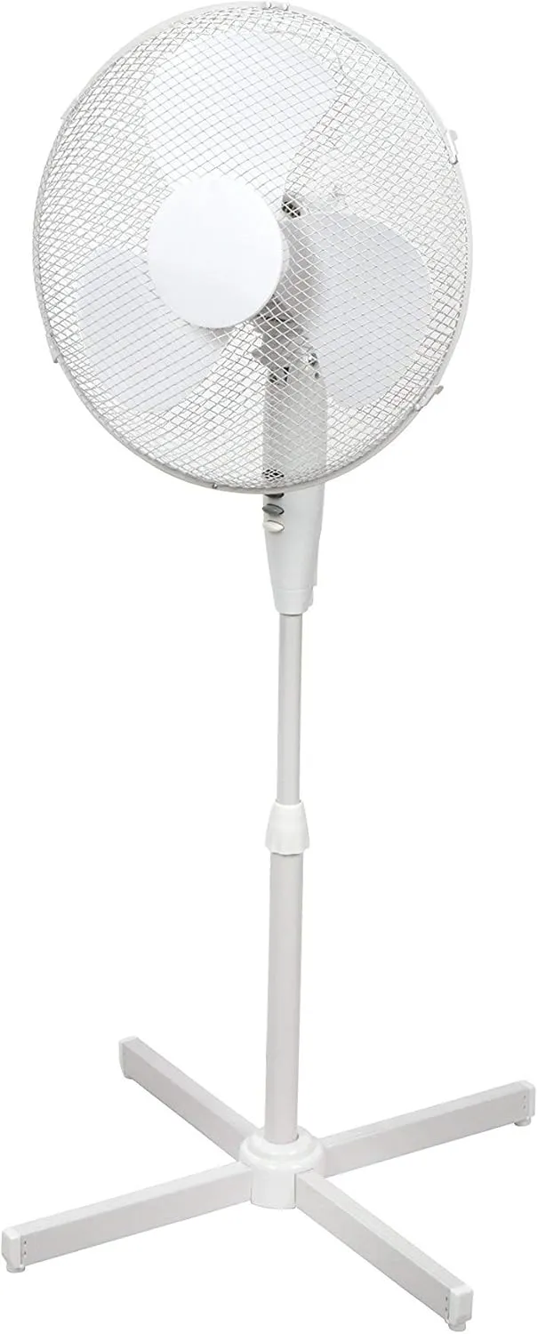 Bild von ito electronics Standventilator mit 40 cm Durchmesser, oszillierend, 3 Geschwindigkeiten, höhenverstellbar und neigbar, Maße 40 x 14 x 125 cm