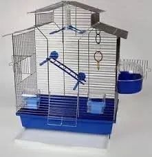 Bild von IZA 2 II Vogelkäfig in Blau, 60 cm, geeignet für Wellensittiche und Kanarienvögel