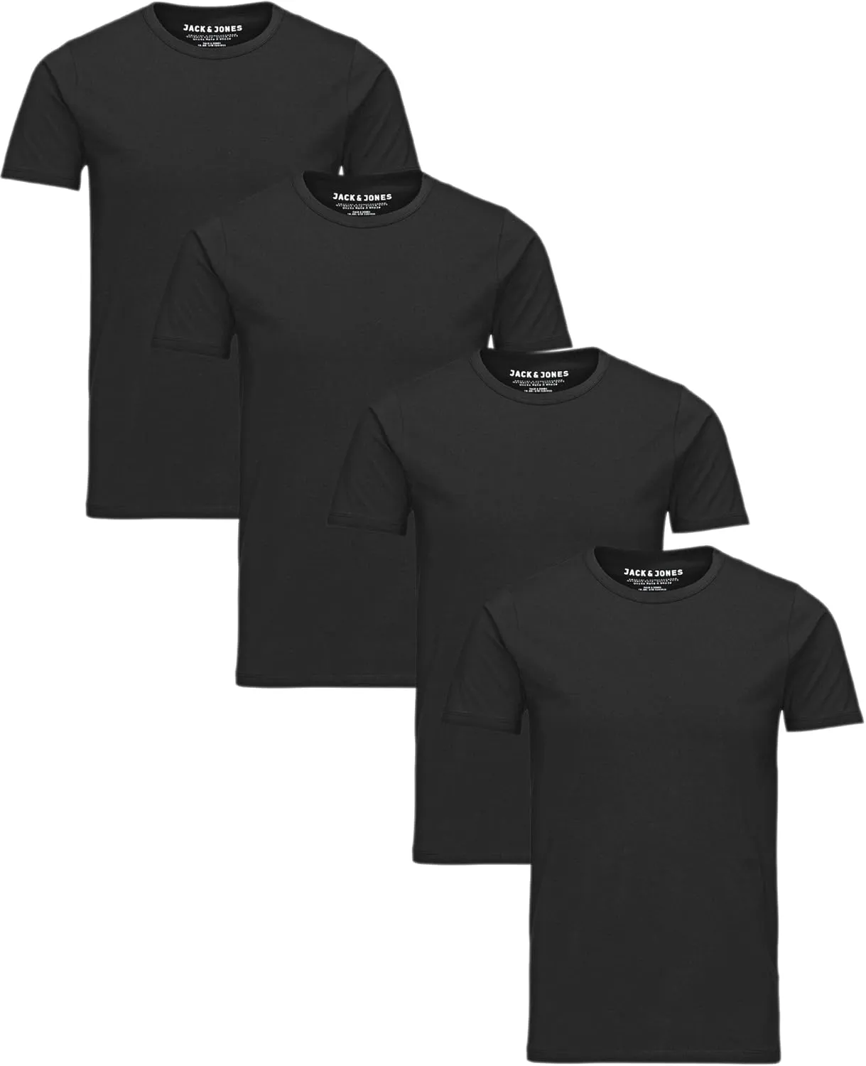 Bild von JACK & JONES 4er Pack Herren T-Shirts mit Rundhalsausschnitt, Artikelnummer 12058529