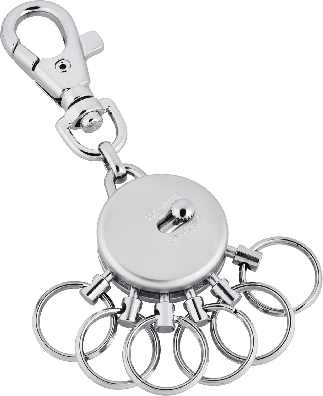 Bild von Jadani Schlüsselanhänger aus Metall mit Karabiner und 6 ausklinkbaren Ringen