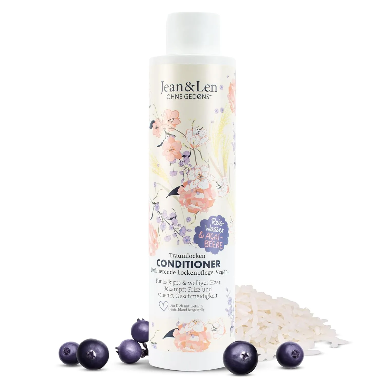 Bild von Jean & Len Conditioner mit Reiswasser und Açaibeere für lockiges Haar, 300 ml