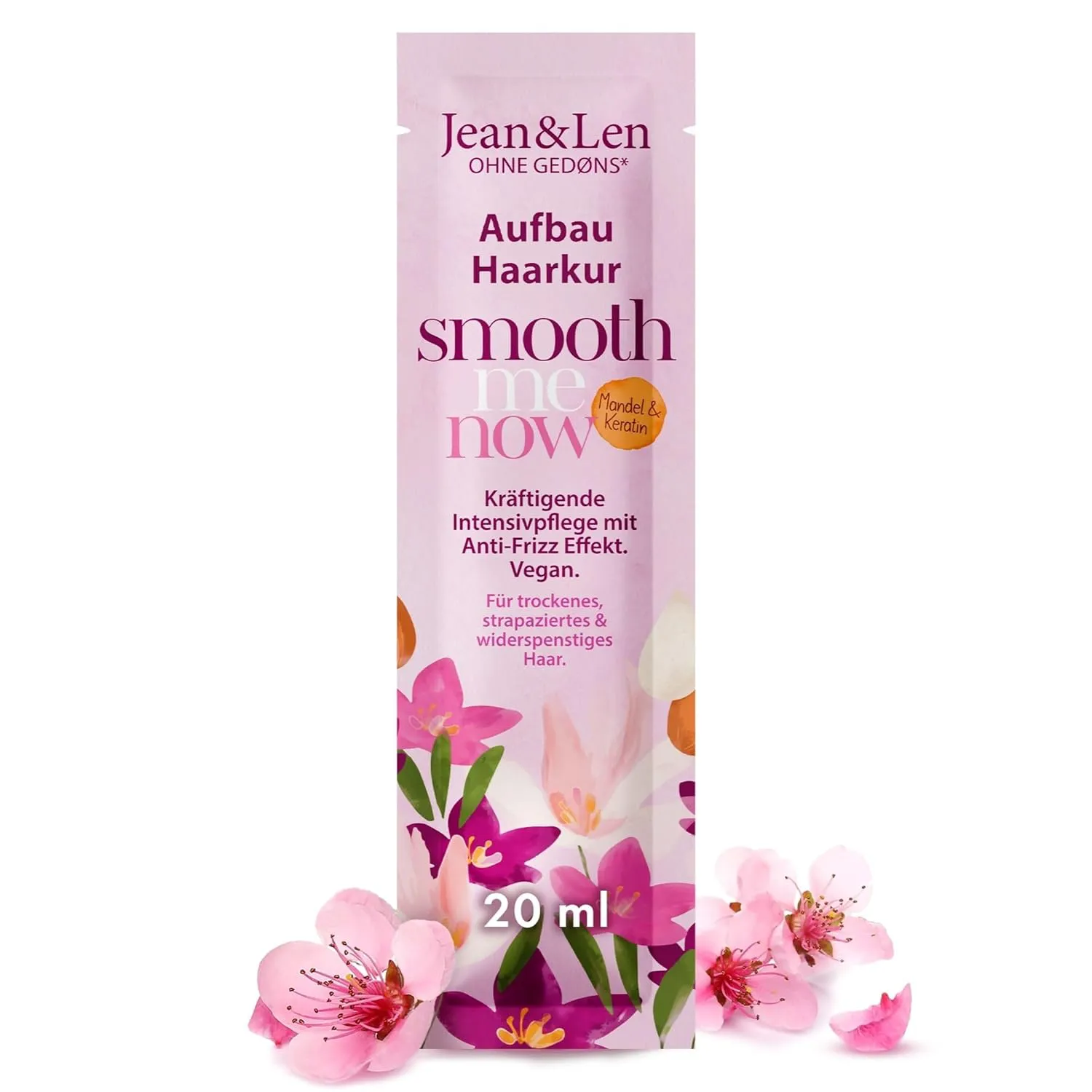 Bild von Jean & Len Haarkur Mandel und Keratin für stark geschädigtes Haar, 20 ml