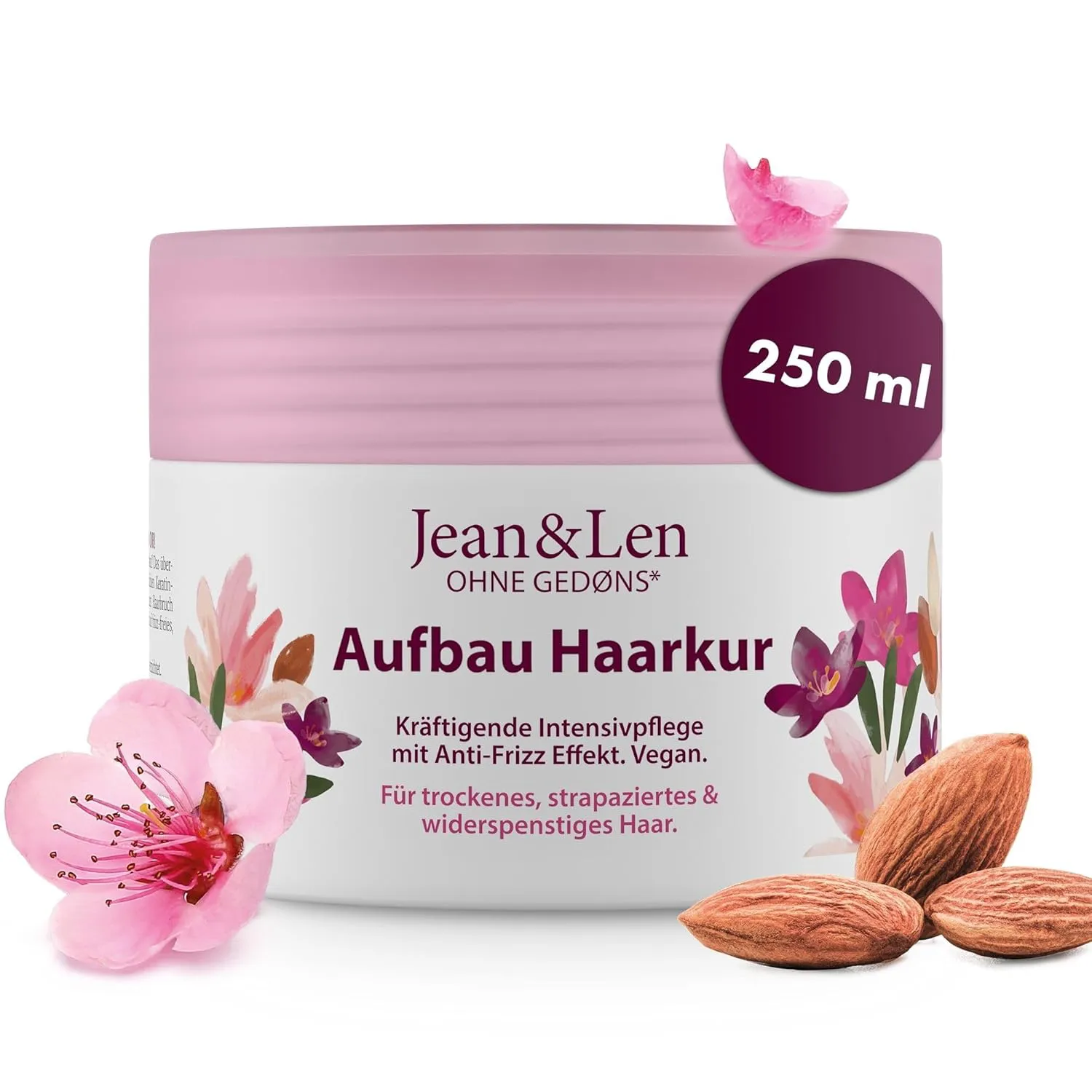 Bild von Jean & Len Haarkur mit Mandel und Keratin für stark geschädigtes Haar, 250 ml