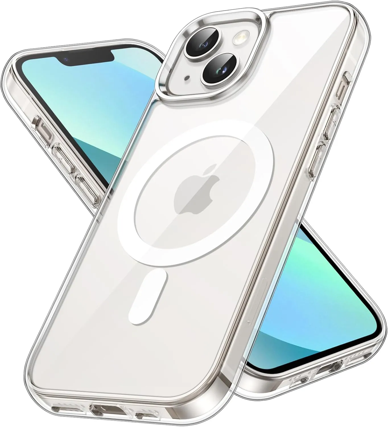 Bild von JETech Magnetische Hülle für iPhone 13 mit MagSafe, stoßfest und kratzfest, transparente Rückseite