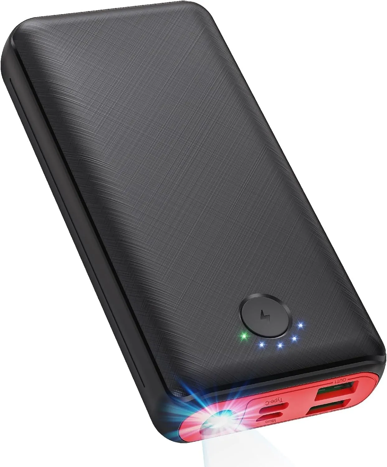 Bild von JIGA Power Bank mit 27000mAh und 22,5W, tragbares Ladegerät mit Taschenlampe, kompatibel mit iPhone 15 bis 12, Samsung, Huawei und iPad