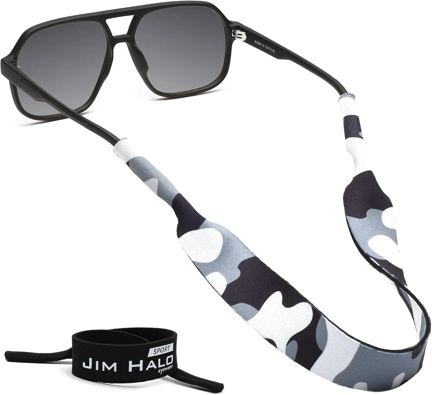 Bild von JIM HALO 4er Set Sport Brillenbänder aus Neopren für sicheren Halt