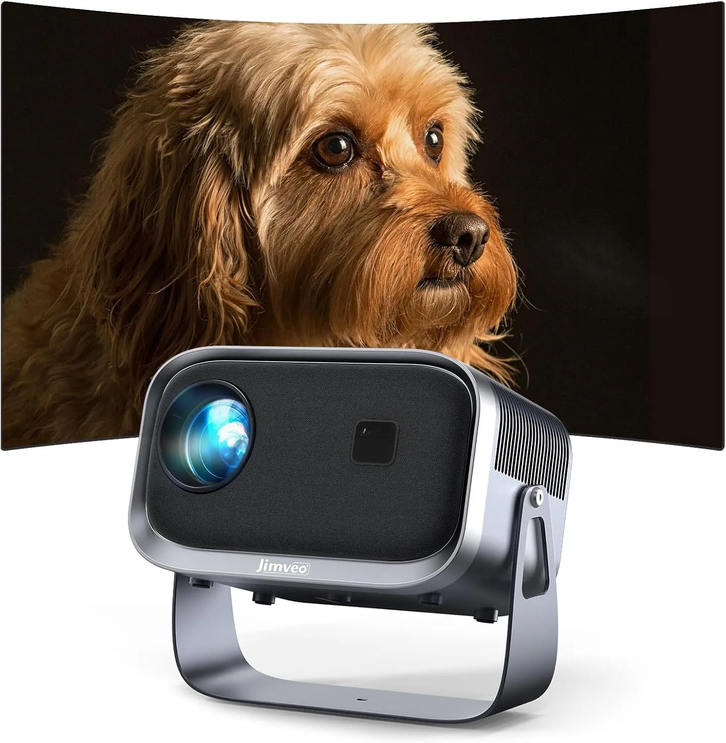 Bild von Jimveo Mini Beamer 1080P Full HD mit 15000 Lumen, WiFi6, Bluetooth, 4K Unterstützung und 300 Zoll Display