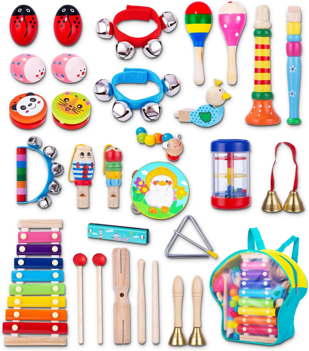 Bild von JOFLVA 32-teiliges Musikinstrumente Set für Kinder ab 3 Jahren