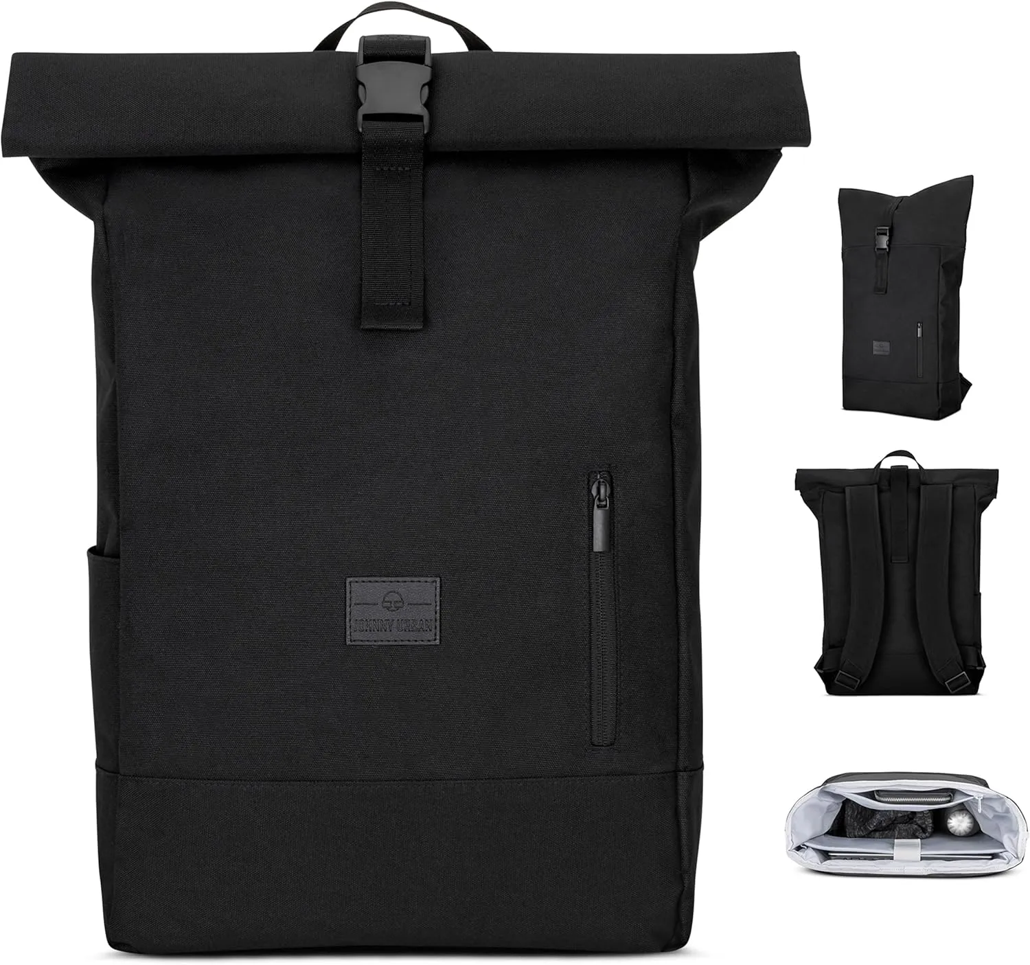 Bild von Johnny Urban Robin Large Rolltop Rucksack für Damen und Herren mit 16 Zoll Laptopfach, aus recyceltem PET, wasserabweisend und einem Volumen von 18 bis 22 Litern