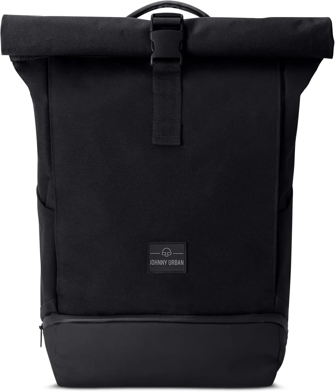 Bild von Johnny Urban Rolltop Rucksack Allen Medium in Schwarz, wasserabweisend, mit Laptopfach und extra Schuhfach, ideal für Uni, Arbeit und Reisen