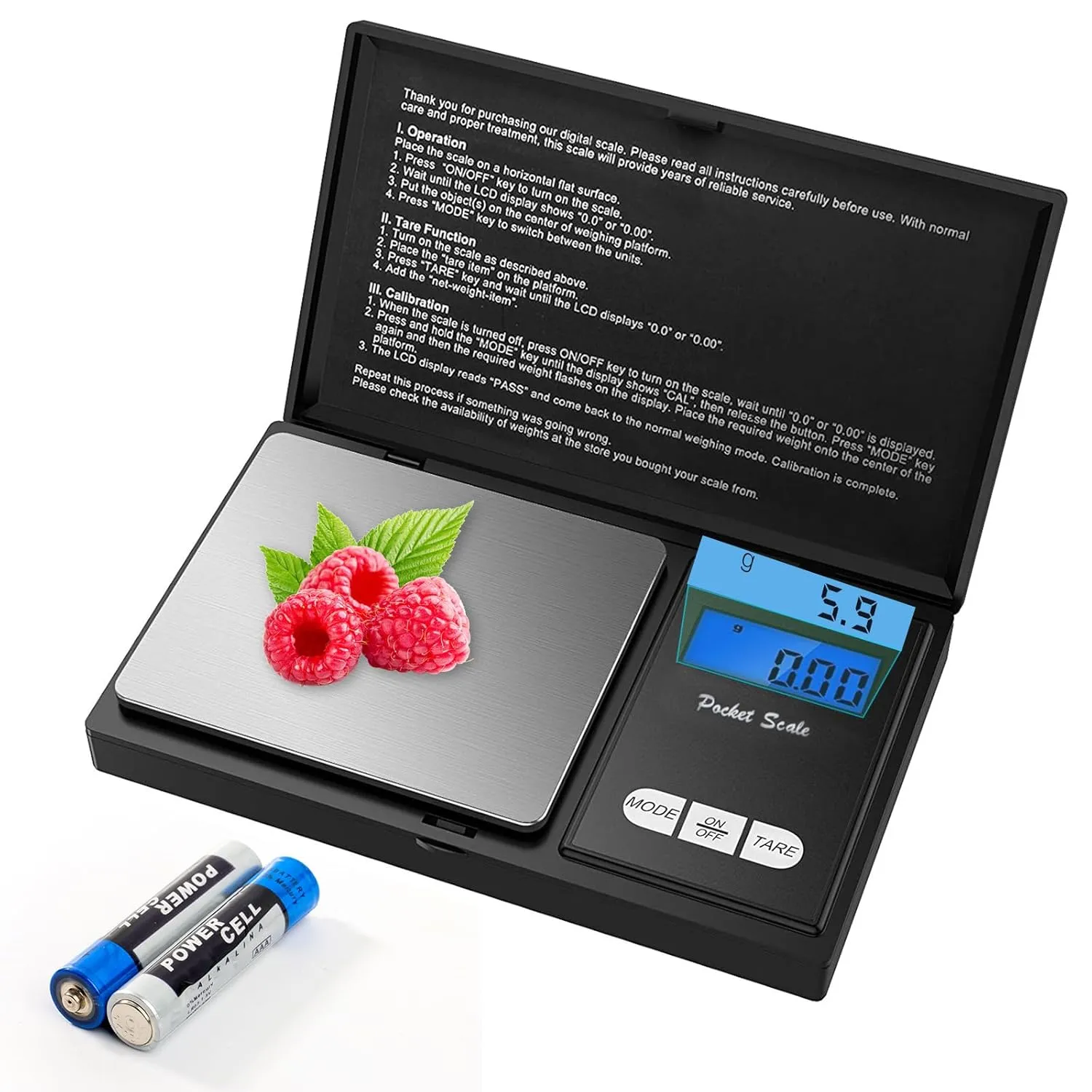 Bild von JOPHEK Digitale Präzisionswaage mit LCD-Display, tragbar und kompakt, 500 g mit 0,01 g Genauigkeit