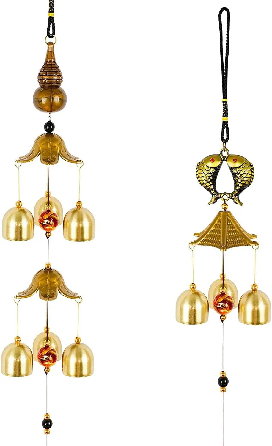 Bild von Jubaopen 2 Stück Kupfer Windspiel mit antikem Design für Garten und Home Deko