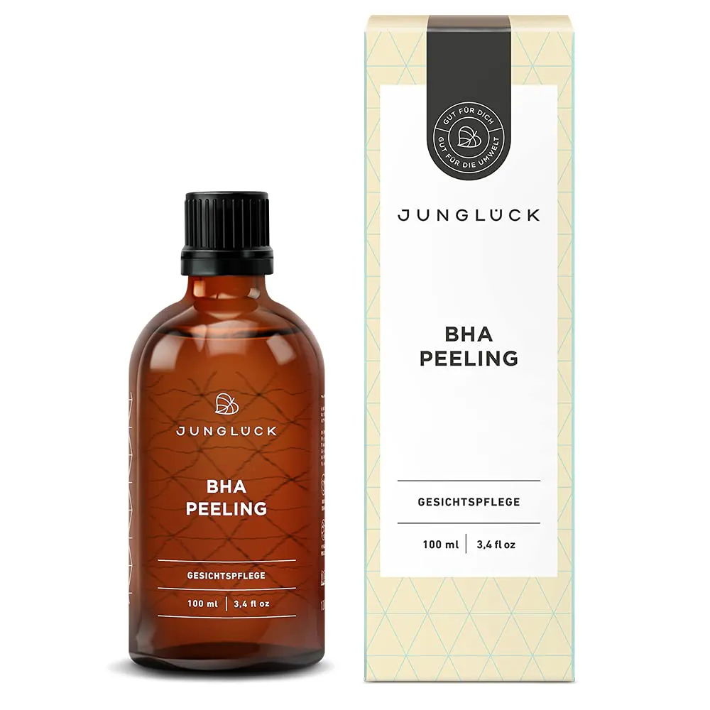 Bild von JUNGLÜCK BHA Peeling für das Gesicht mit 2% Salicylsäure und BIO Aloe Vera, ideal für unreine und Mischhaut