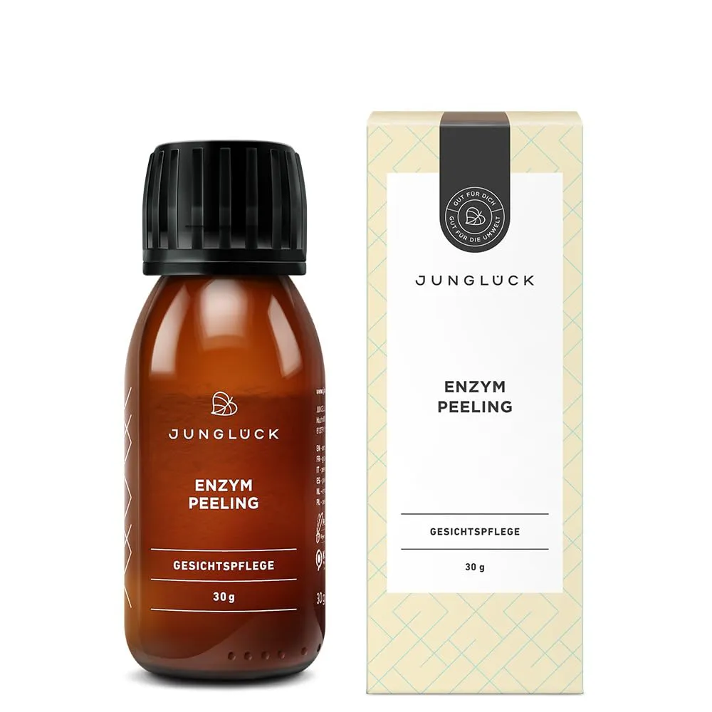 Bild von JUNGLÜCK Enzym Peeling für das Gesicht mit 10% Vitamin C zur Förderung der Zellerneuerung und Minderung von Pigmentflecken und Pickelmalen