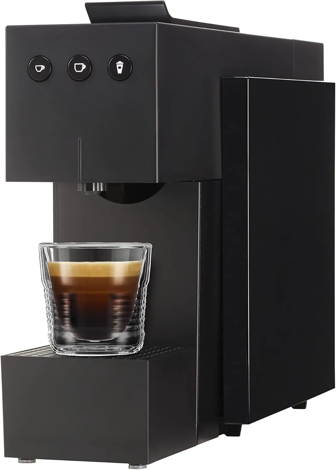 Bild von K-fee SQUARE Kapselmaschine für Kaffee, Tee und Kakao mit 0,8 L Wassertank und 19 Bar Druck in Piano Black