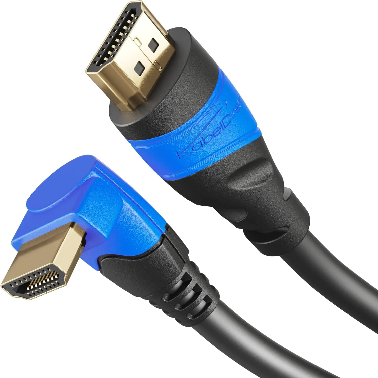 Bild von KabelDirekt 8K/4K gewinkeltes HDMI-Kabel mit 2 Metern Länge, geeignet für Ultra HD und kompatibel mit Blu-ray, PS5, Xbox Series X und Switch