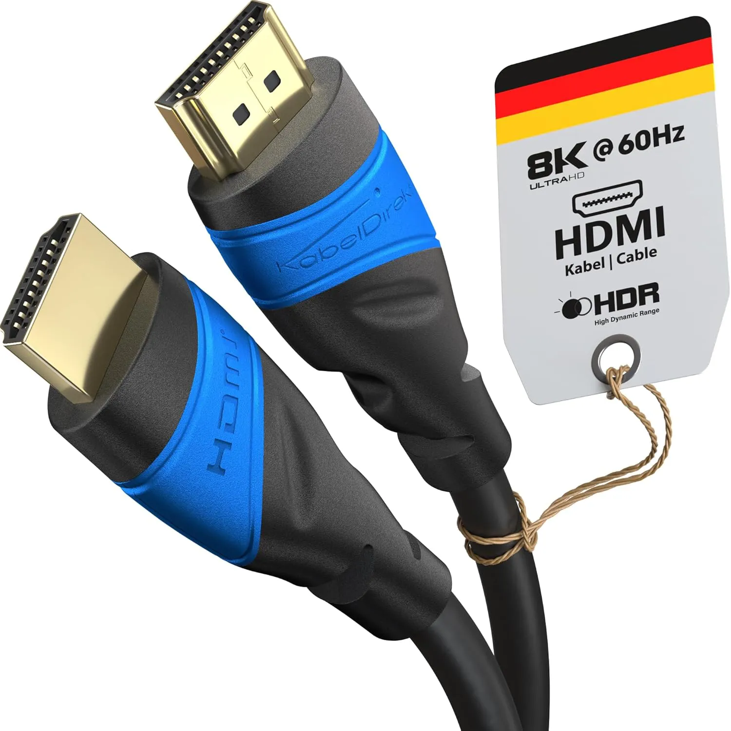 Bild von KabelDirekt HDMI Kabel 4K und 8K mit 2 Metern Länge, erhältlich in verschiedenen Längen bis 22,5 Metern, geeignet für alle HDMI Setups