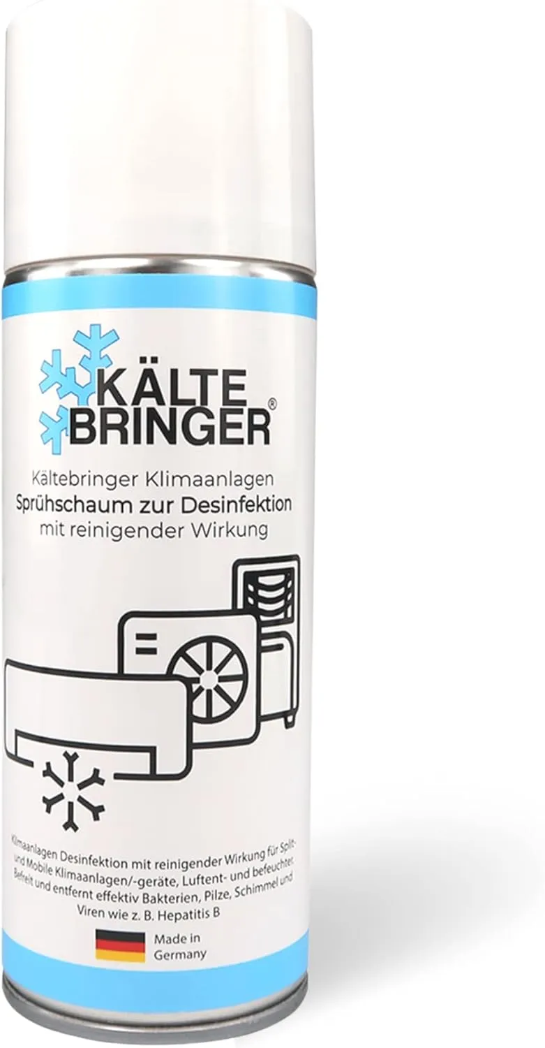 Bild von Kältebringer Klimaanlagenreiniger Schaum 400ml für Splitgeräte und Autos mit 60cm Sonde zur Desinfektion und Geruchsbeseitigung