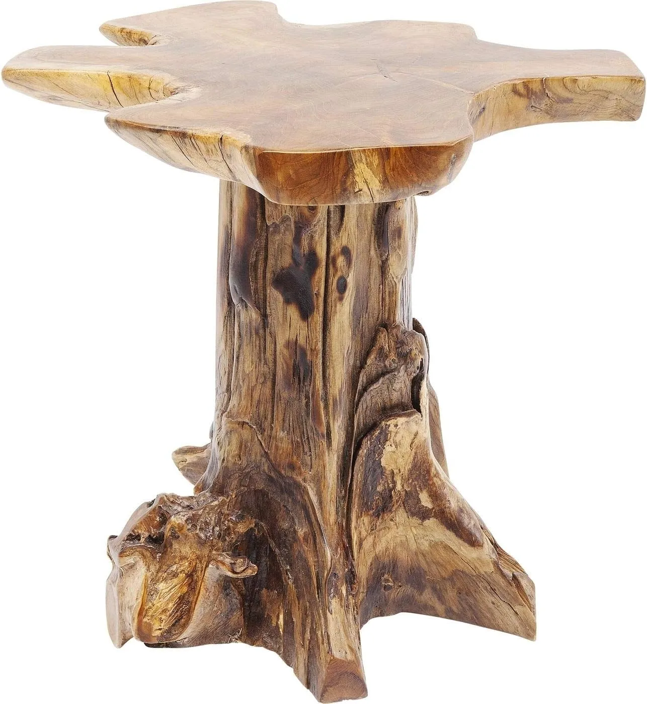Bild von Kare Design Beistelltisch Tree Klein aus massivem Teakholz in Braun mit den Maßen 50x40x40 cm