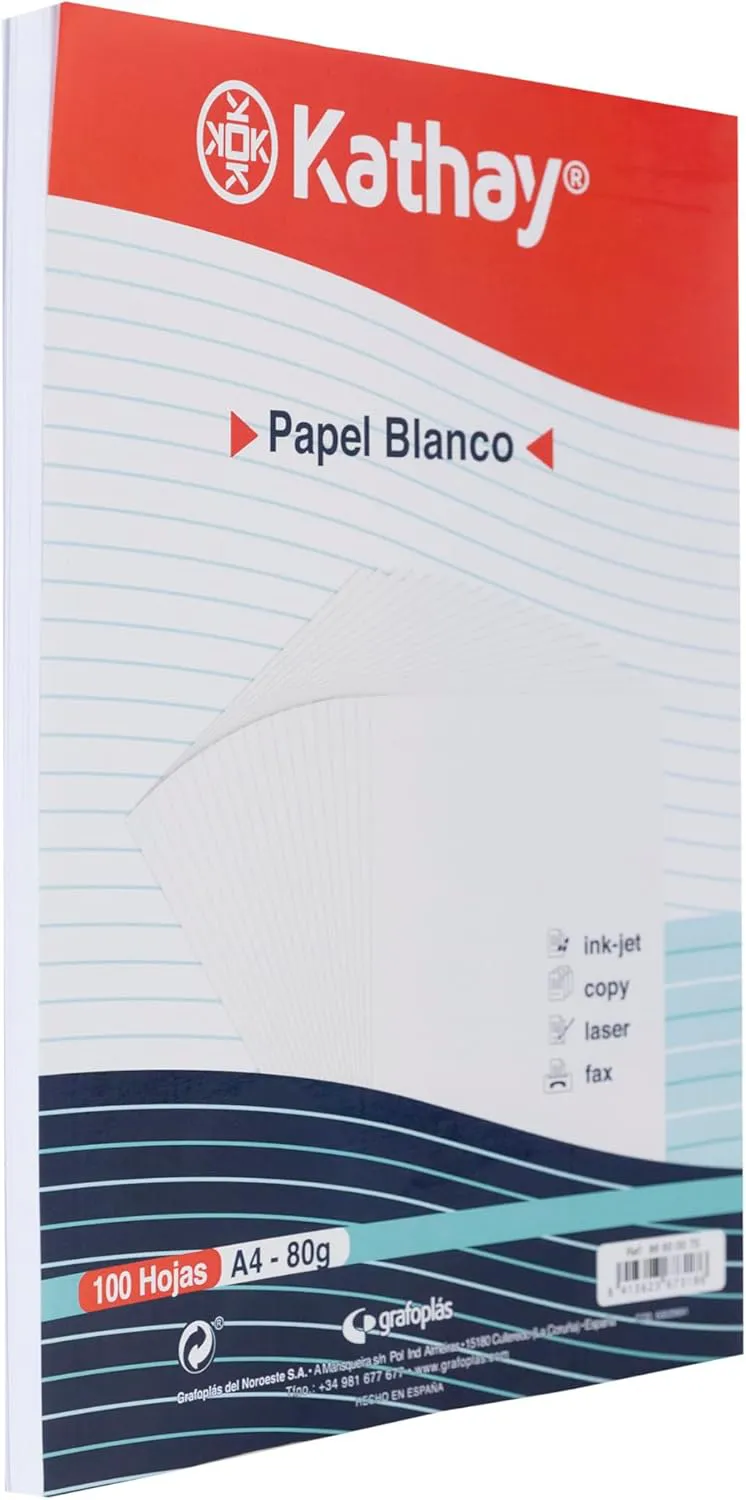 Bild von Kathay 86600070 A4 Papier 80 g für Drucker, 100 Blatt