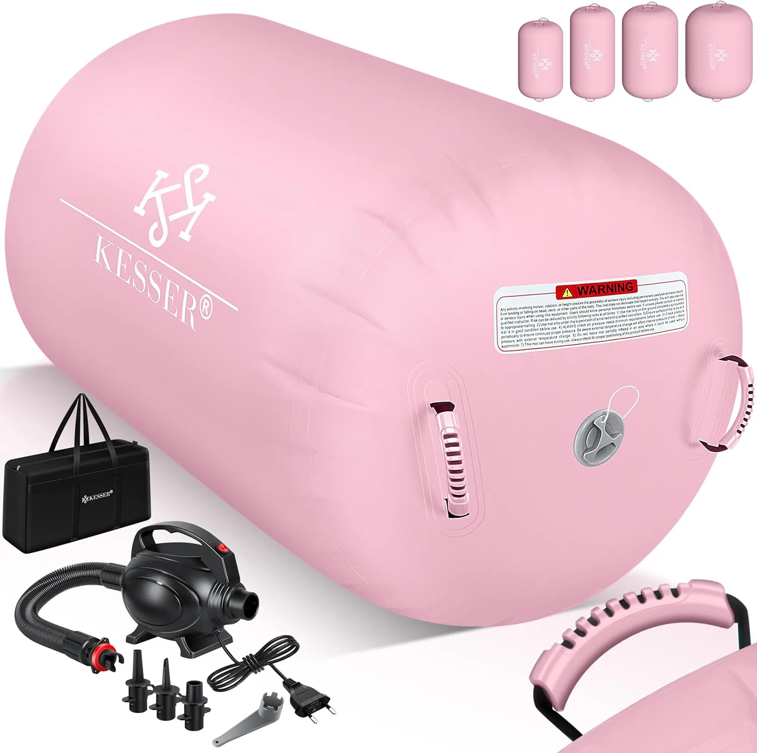 Bild von KESSER Air Roll Aufblasbare Gymnastikrolle mit Tragetasche und elektrischer Luftpumpe