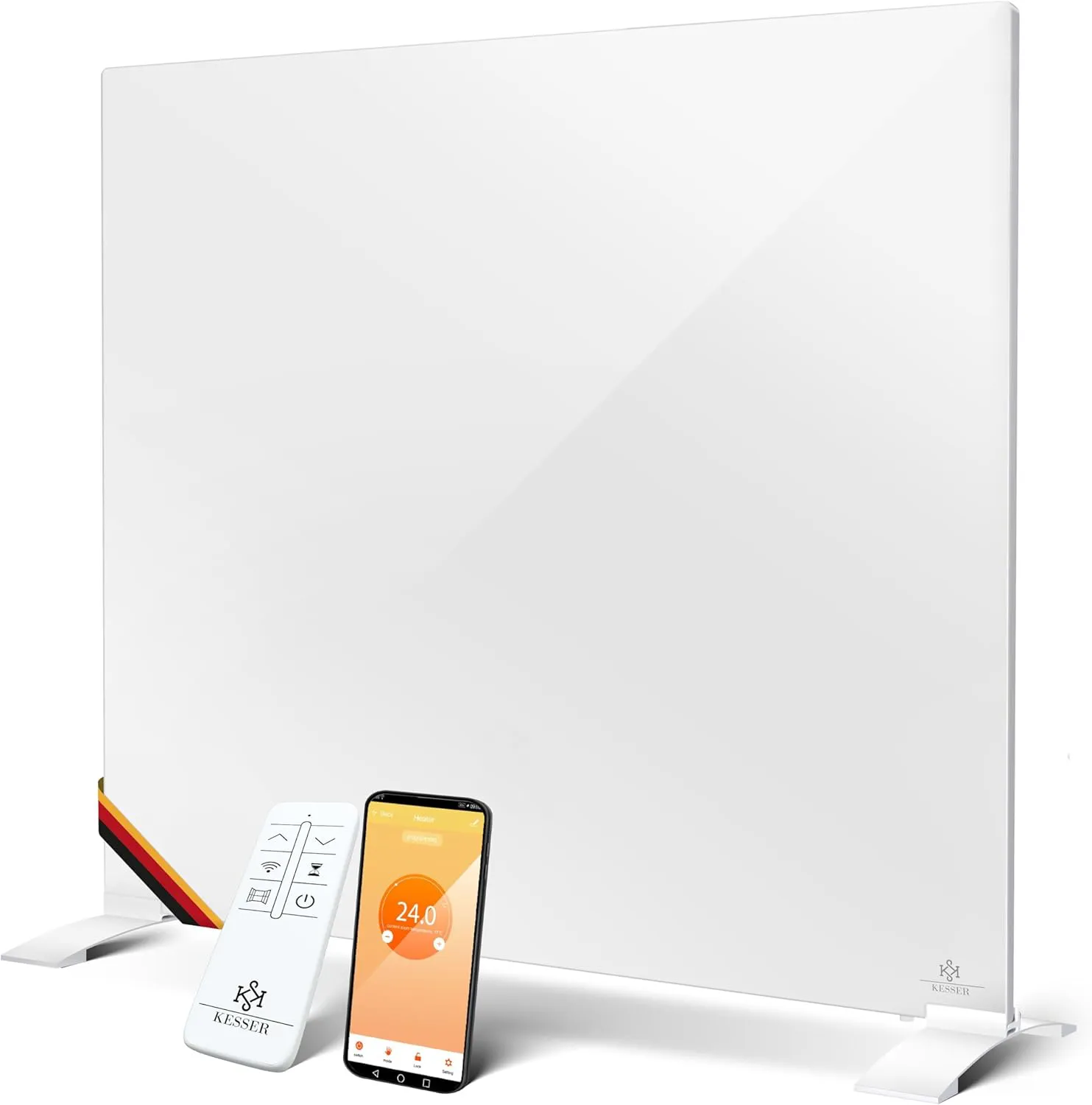 Bild von KESSER Infrarotheizung 350W 2in1 Stand- und Wandgerät mit Fenstererkennung, Fernbedienung und App-Steuerung