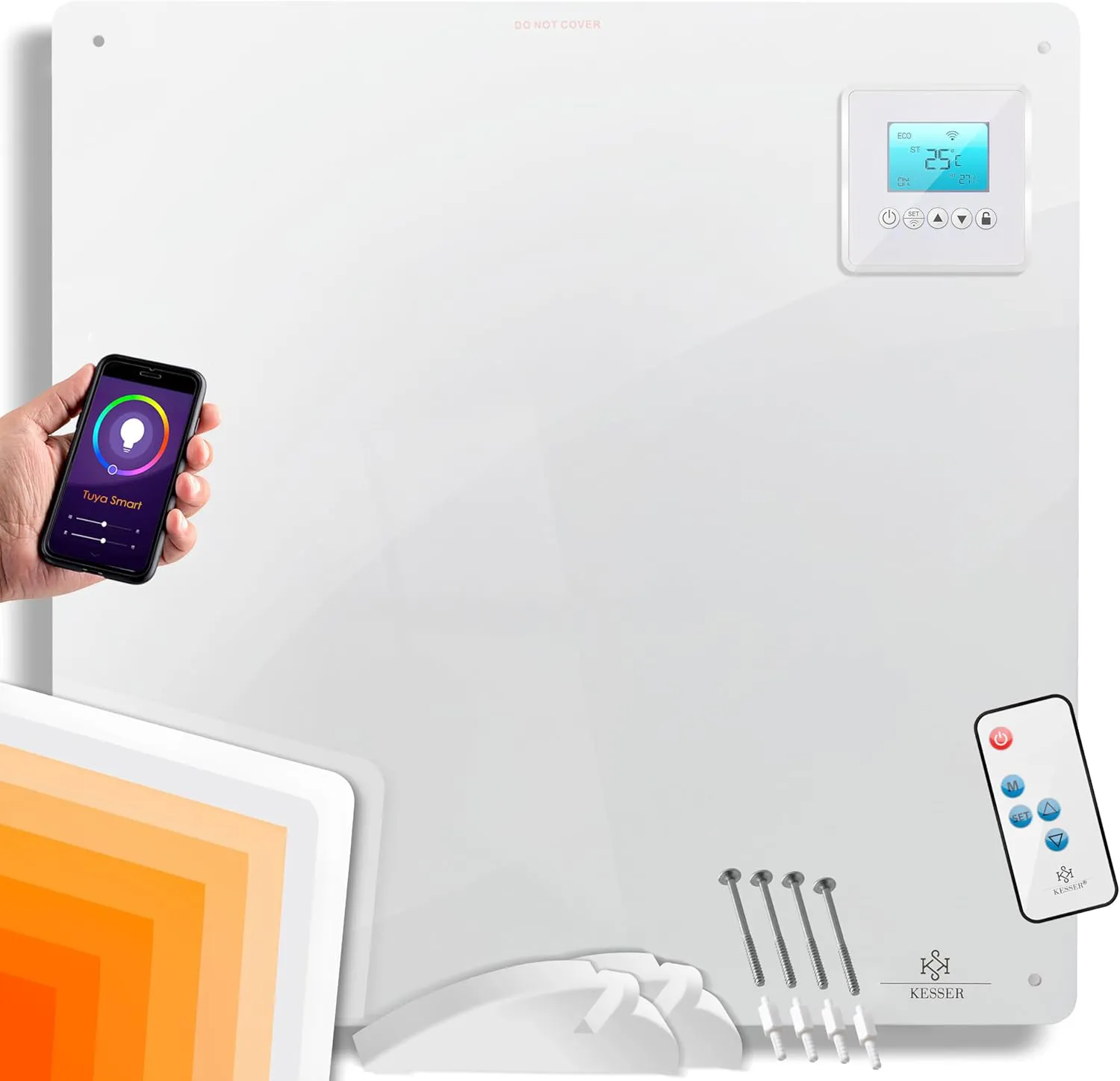 Bild von KESSER Infrarotheizung mit Fernbedienung und LCD-Display, 425 Watt, inklusive Standfüßen und Timer