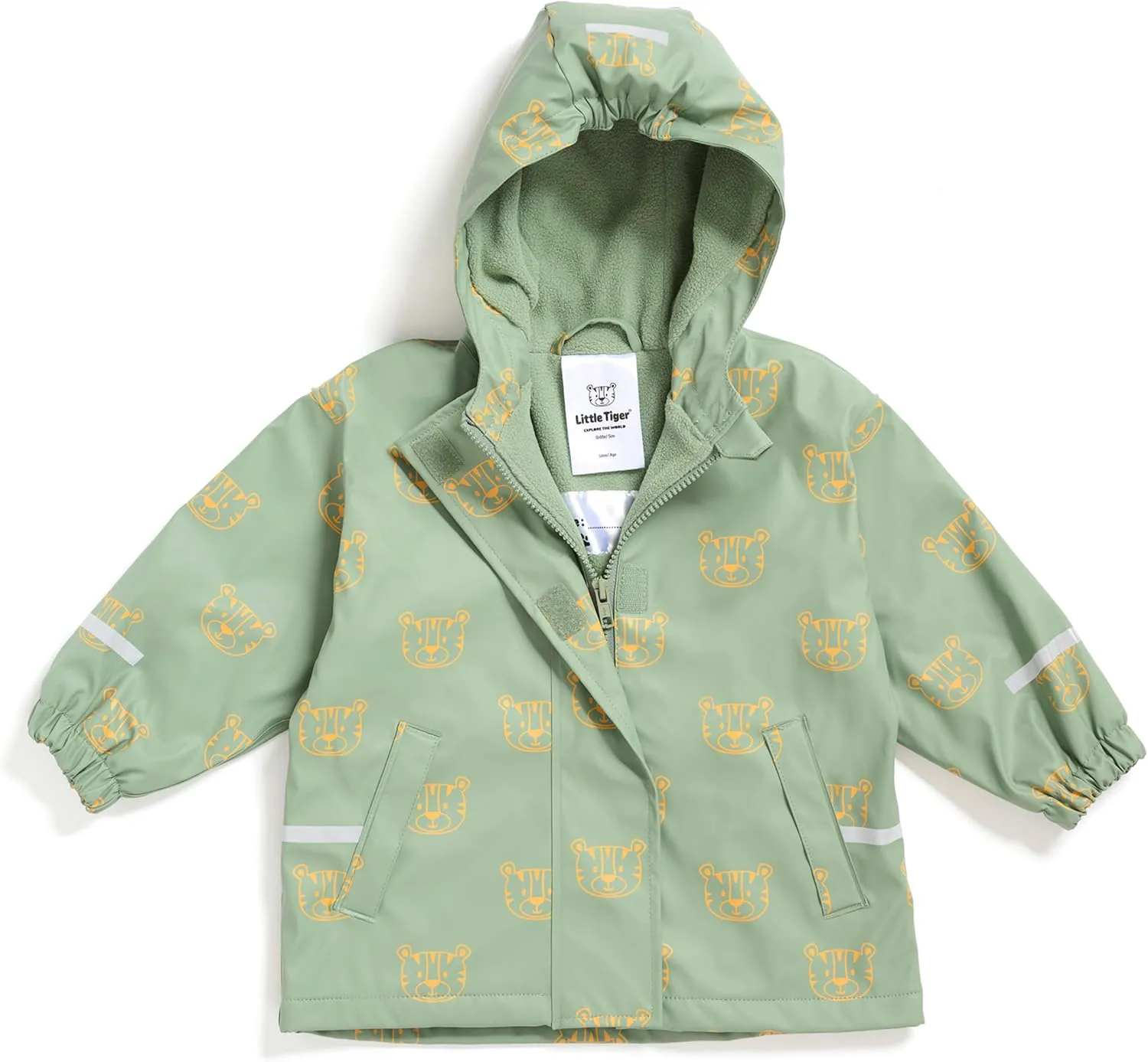 Bild von Kinder Regenjacke mit Fleecefutter, wind- und wasserdicht, mit Kapuze, für Jungen und Mädchen