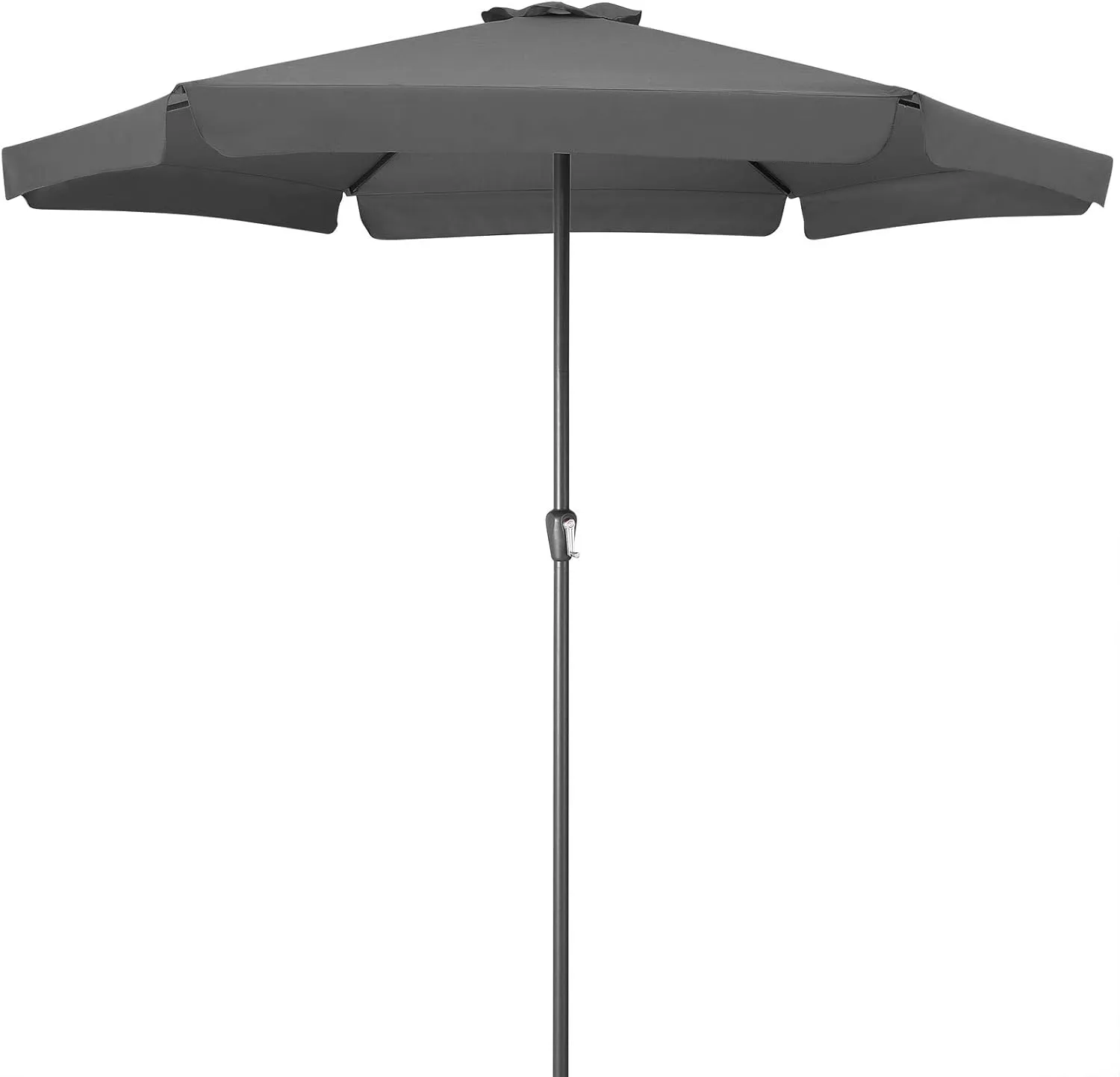 Bild von Kingsleeve Sonnenschirm mit 330 cm Durchmesser, UV Schutz 80+, Kurbelmechanismus und Schutzhülle, ideal für Balkon und Garten, anthrazitfarben