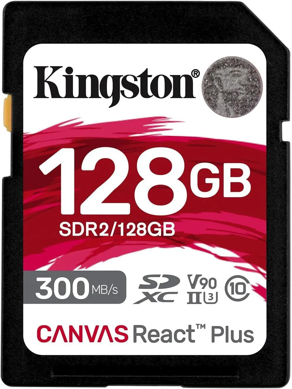 Bild von Kingston Canvas React Plus 128GB SDXC Speicherkarte UHS-II mit 300MB/s Lese- und 260MB/s Schreibgeschwindigkeit, geeignet für Full HD, 4K und 8K