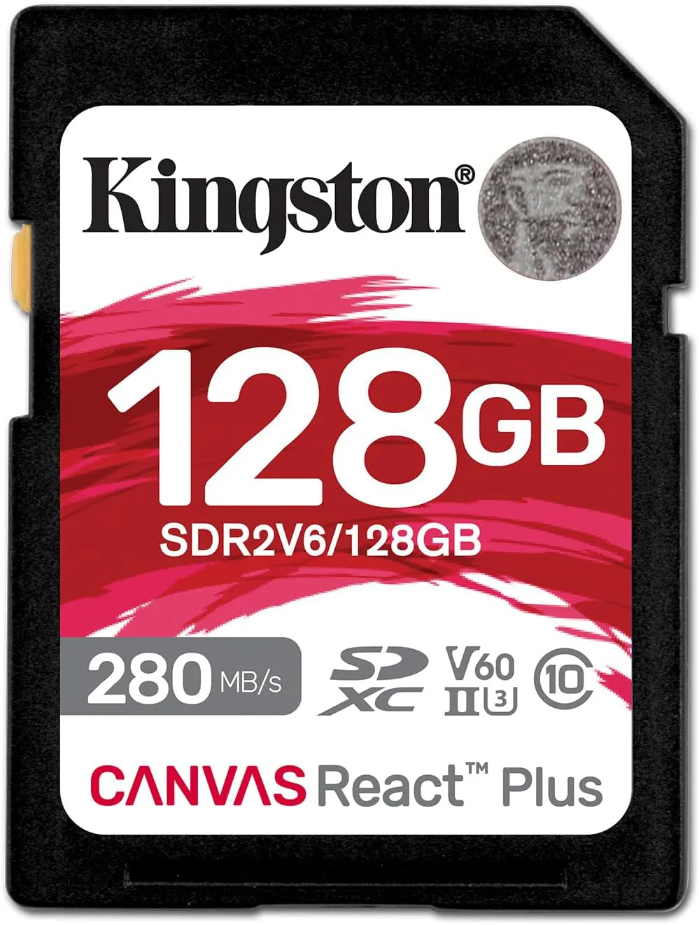 Bild von Kingston Canvas React Plus V60 SDXC Karte mit 128 GB und UHS-II Geschwindigkeit für Full HD und 4K