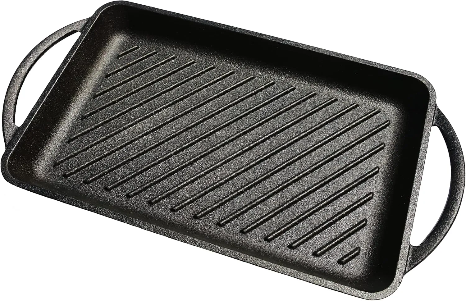 Bild von KITCHENBEAR Gusseisen Grillplatte mit Silikonmatte für Induktion, Gas, Ceran, Backofen und Grill