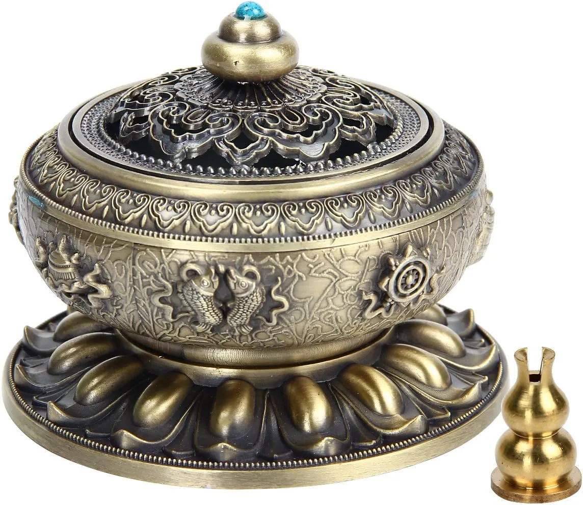 Bild von Kitchnexus Weihrauchbehälter mit Räucherstäbchenhalter, 10 x 8 cm