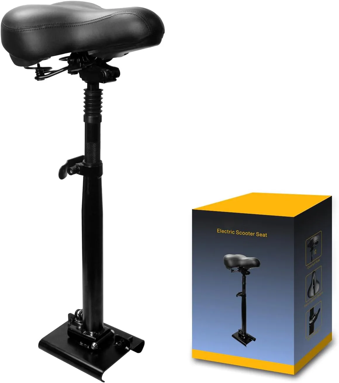 Bild von Klappbarer E Scooter Sitz für Erwachsene mit höhenverstellbarem Sattel von 40 bis 55 cm