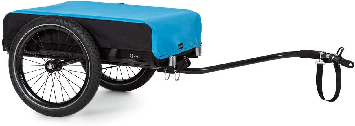 Bild von Klarfit Companion Fahrradanhänger mit großer Ladefläche von 42 x 63 cm und einem Fassungsvermögen von ca. 50 Litern, geeignet für bis zu 40 kg Ladegewicht