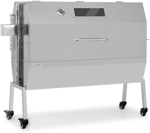 Bild von Klarstein 2-in-1 Rotisserie Grill mit Motor und Sichtfenster, ideal für Spanferkel und ausgestattet mit Edelstahl-Rost und Bodenrollen