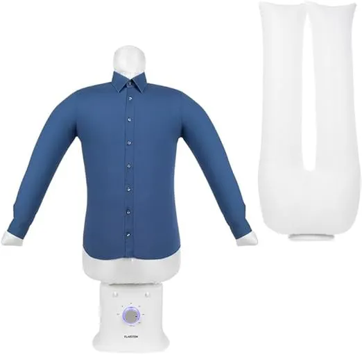 Bild von Klarstein ShirtButler Deluxe automatisches Trocken- und Bügelgerät 2-in-1 mit 1250 W und Timer bis 180 Minuten in Weiß aus Oxford-Nylon