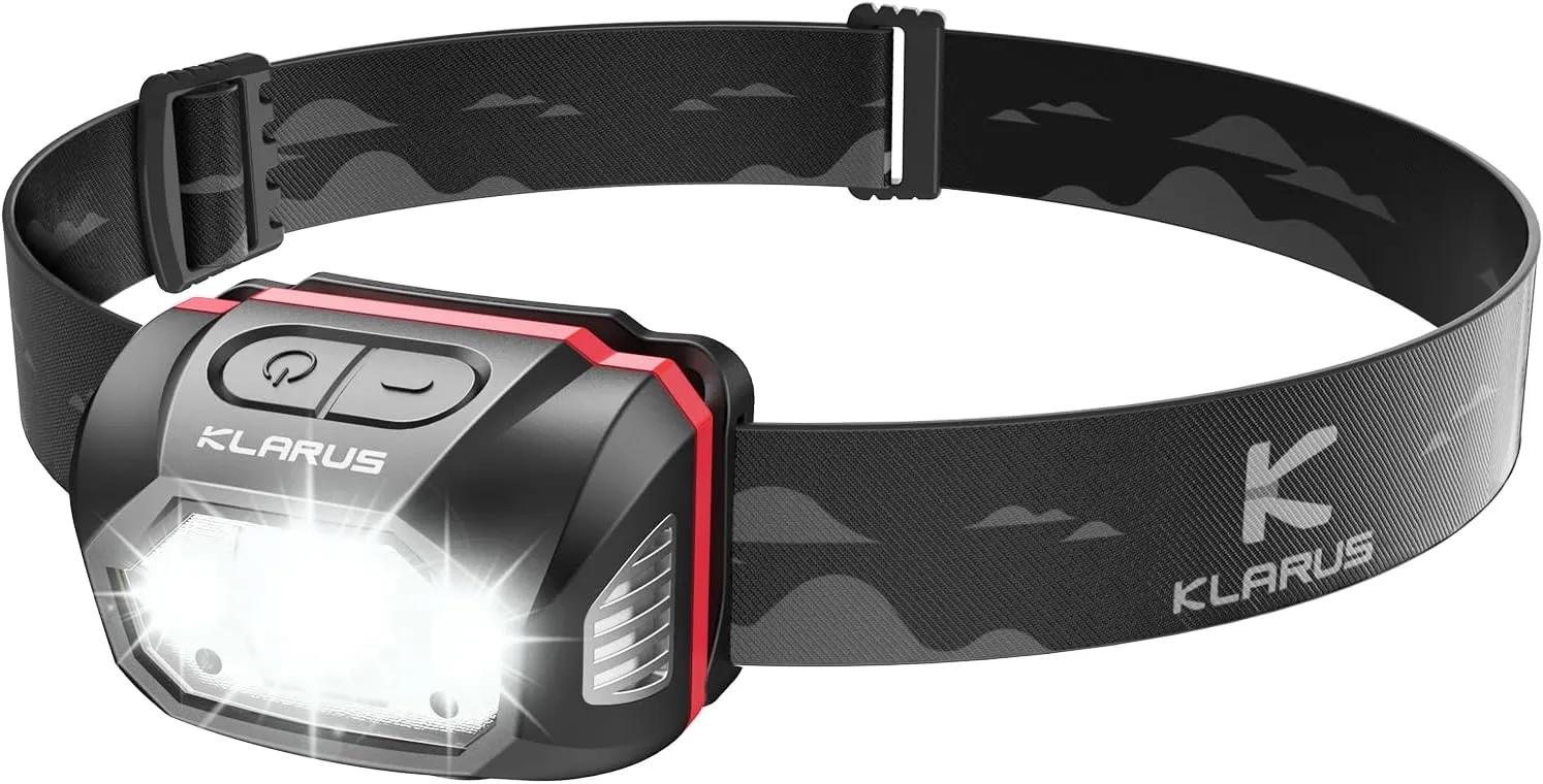 Bild von Klarus HM1 Stirnlampe mit 440 Lumen, 5 Modi und 70 Stunden Laufzeit, wasserdicht nach IPX6, ideal für Laufen, Camping und Wandern