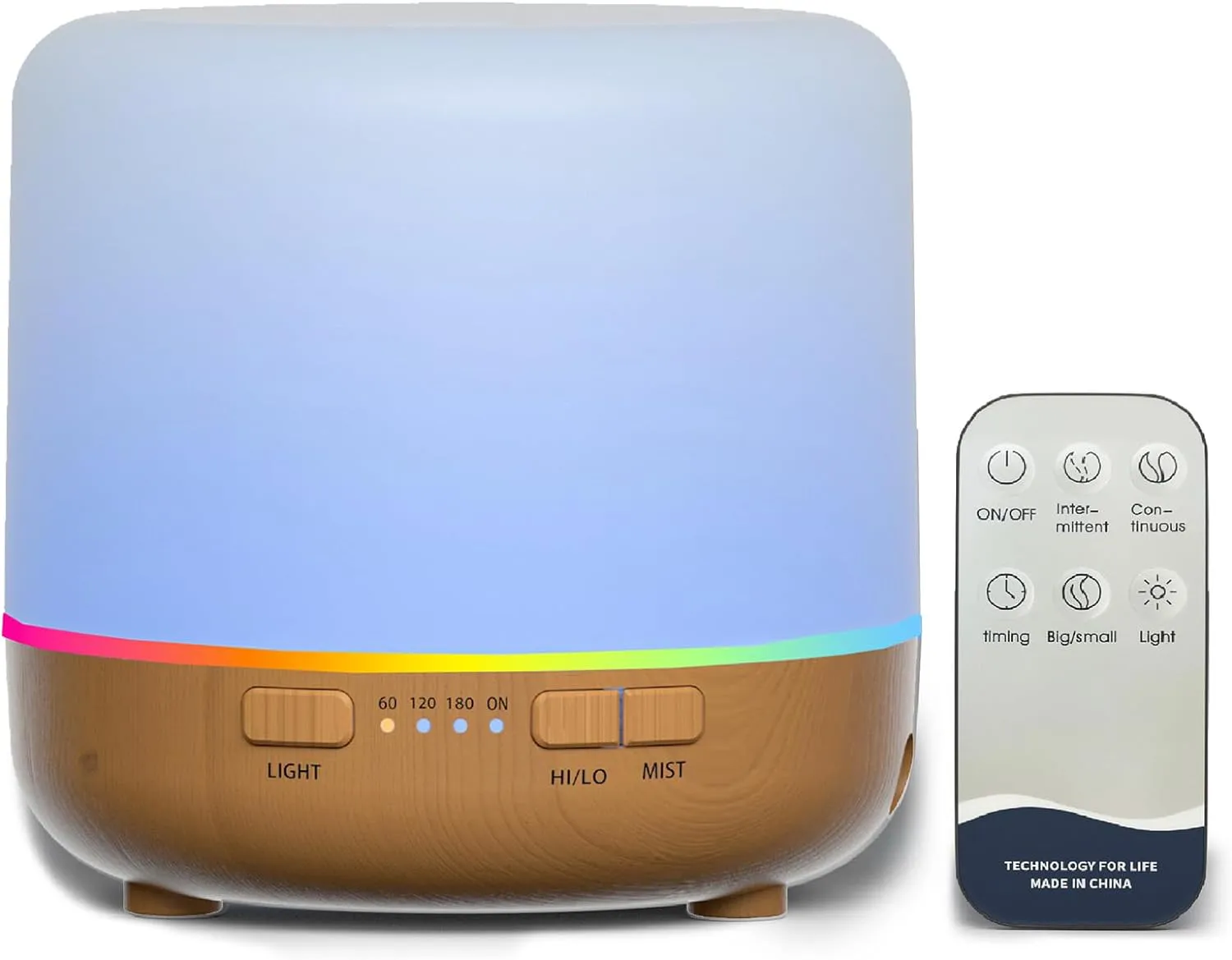Bild von Kleine gelbe 200 ml Aroma Diffusoren mit einstellbarem Nebel-Modus und Auto-Off Funktion für Schlafzimmer und Büro