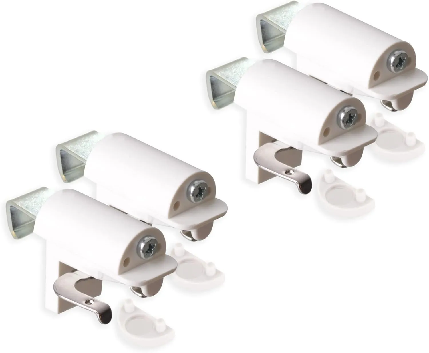 Bild von KLEMMFLEX Klemmhalter für Jalousien, 4 Stück, verstellbar von 4 bis 25 mm, ohne Bohren, in Weiß
