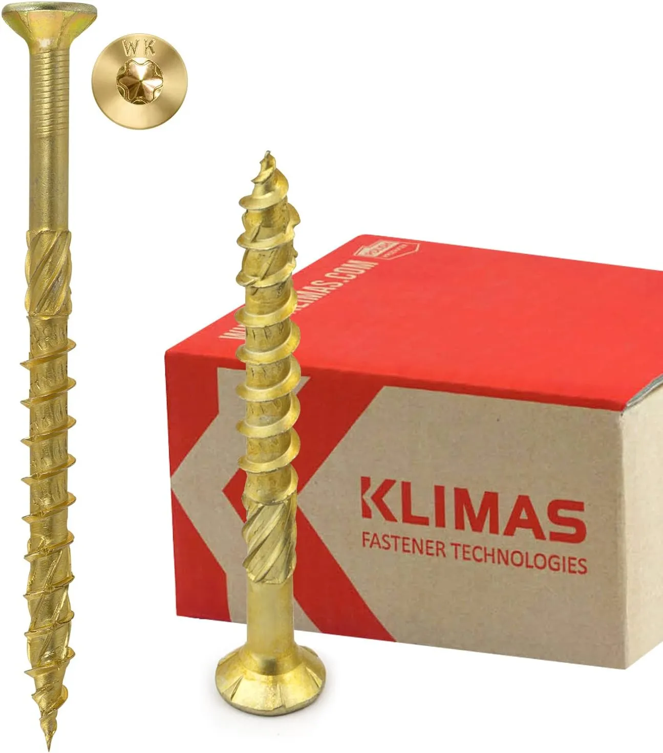 Bild von KLIMAS Holzschrauben Set mit 500 Stück, 3,5x30 mm, Torx Senkkopf für Terrassen und Dachkonstruktionen