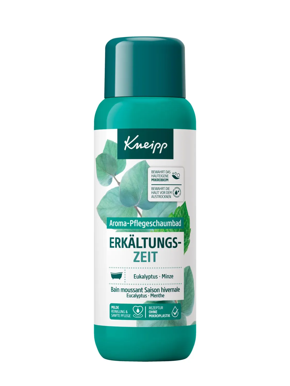 Bild von Kneipp Aroma-Pflegeschaumbad Erkältungszeit mit Eukalyptus und Minze, 400 ml
