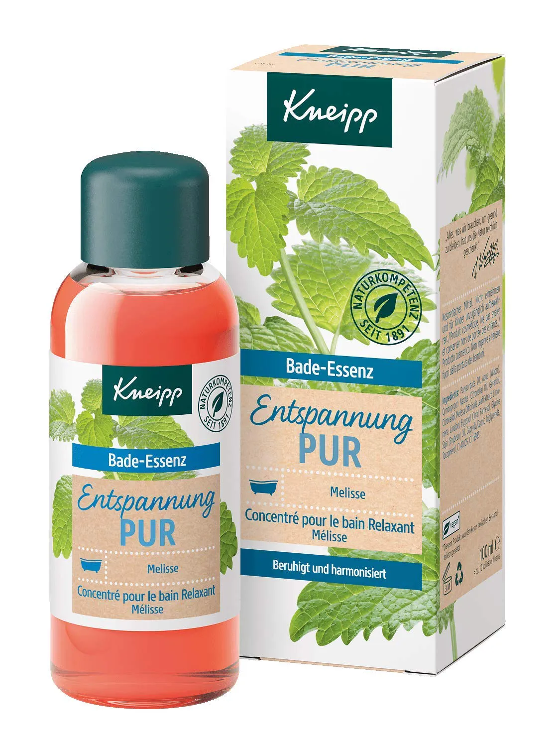 Bild von Kneipp Bade-Essenz Entspannung Pur mit ätherischem Öl der Indischen Melisse und Zitronenmelisse, 100ml
